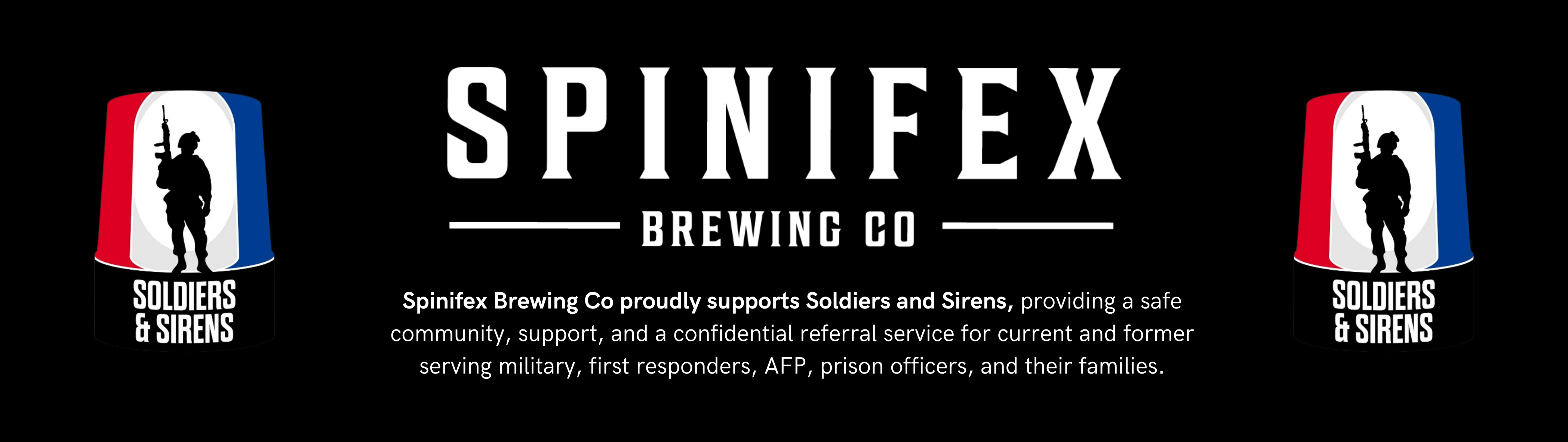 Featured image for “Spinifex Brewing Co takes Major Sponsorship with Veterans and First Responders charity Soldiers and Sirens”