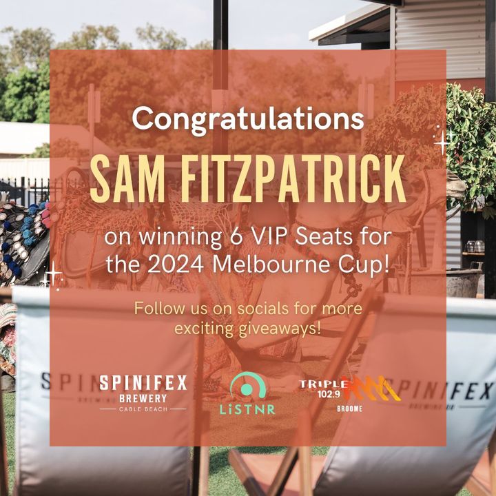 Featured image for “By tuning into Triple M’s Coasty for Breakfast, Sam Fitzpatrick has won 6 VIP Seats to the 2024 Melbourne Cup event at The Spini!”