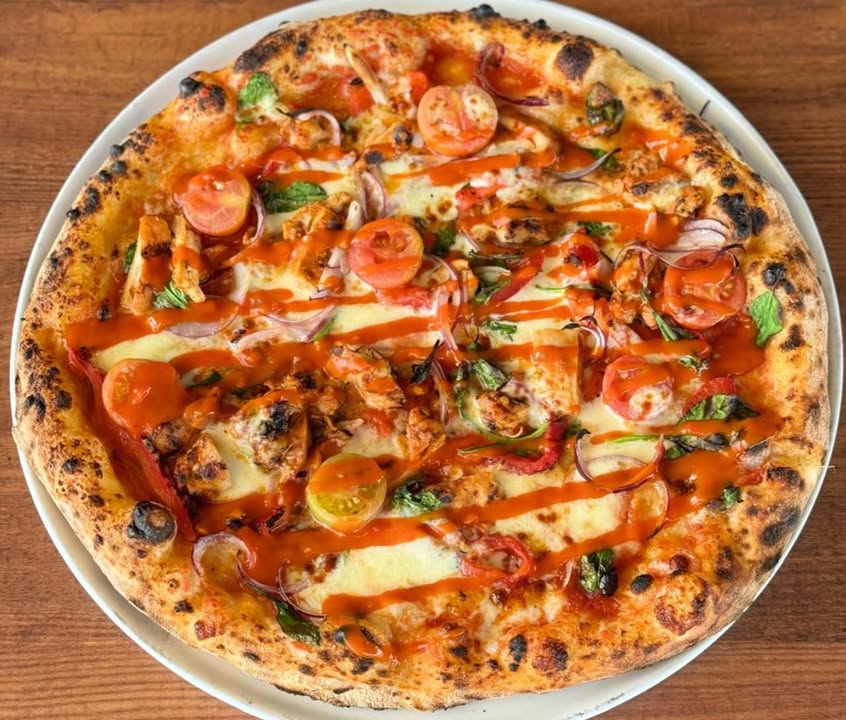 Featured image for “Kick off the new year with a little spice!  Our Peri Peri Chicken Pizza is the perfect way to fire up your first week of January.”