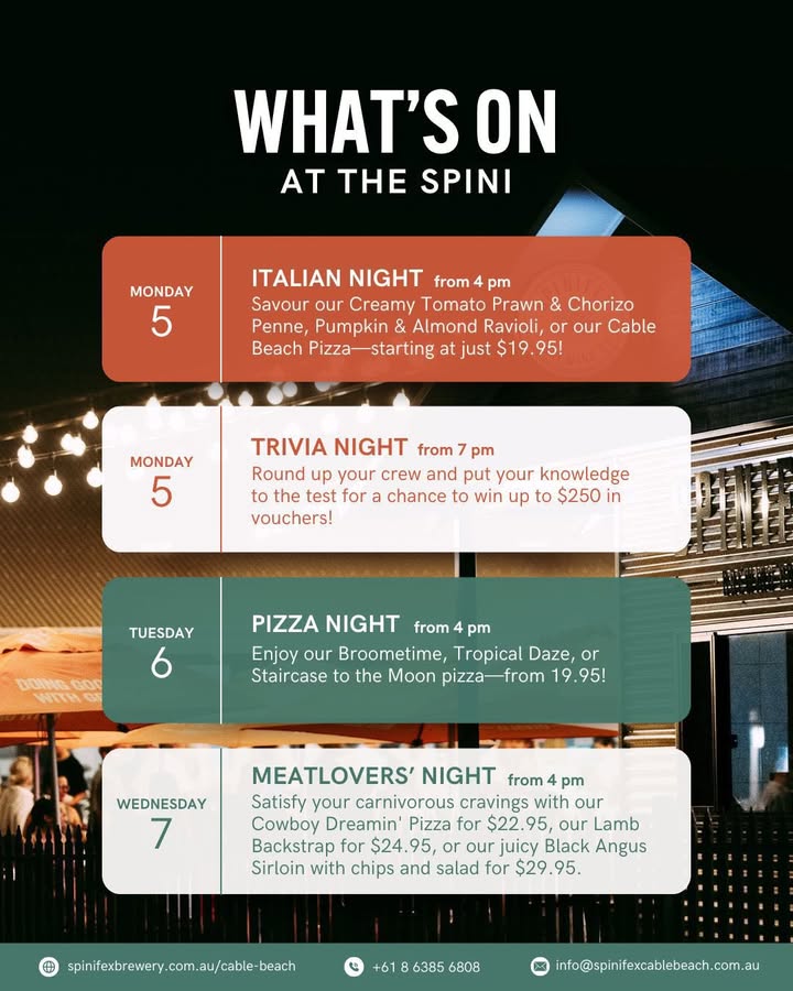 Featured image for “We’ve mapped out the week — all you need to do is pick a night (or three).”