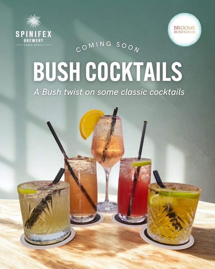 Featured image for “Broome Bush Sodas Cocktail Launch: Low Sugar Delights at Spinifex Cable Beach”