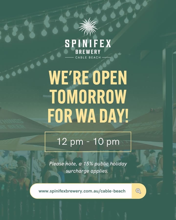 Featured image for “Western Australia Day Celebration at Spinifex Cable Beach”