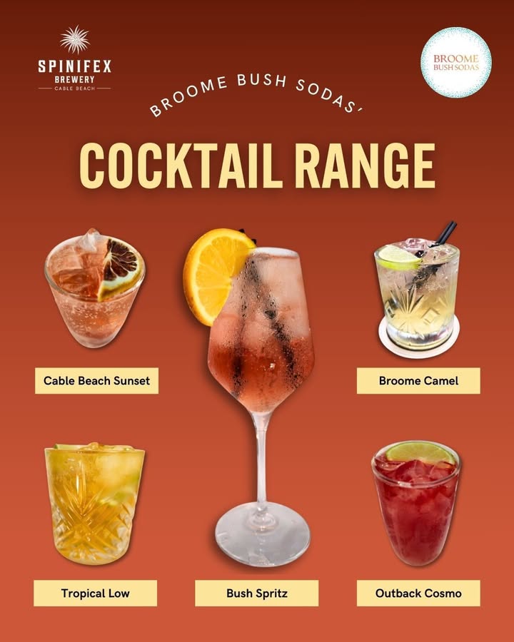 Featured image for “Exciting Launch Alert: Broome Bush Sodas Cocktail Range at Spinifex Cable Beach”