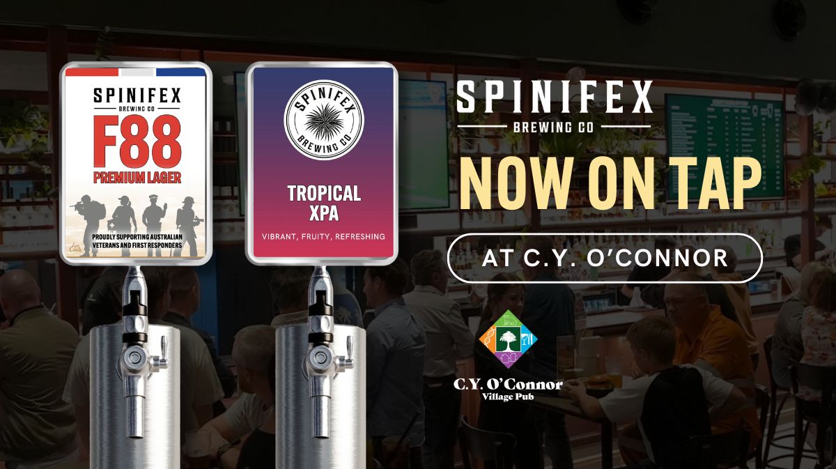 Featured image for “Doing Good Things with Great Beer — Spinifex Brewing Co. at C.Y. O’Connor Village Pub”