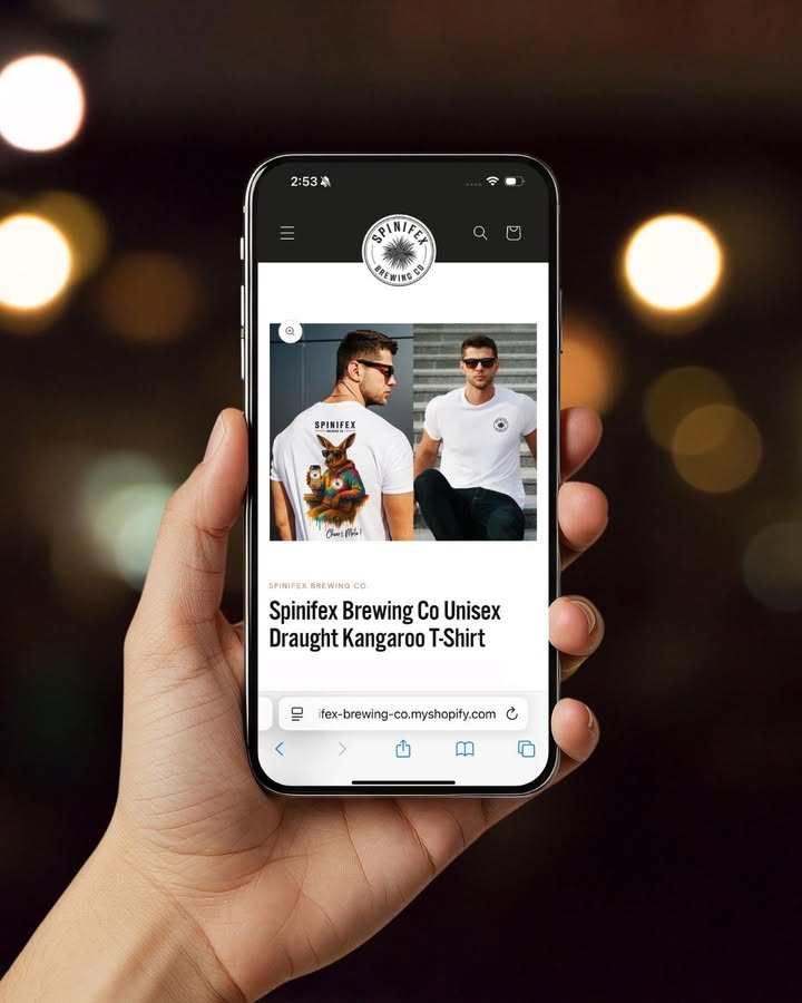 Featured image for “Spini Draught Kangaroo Shirt: Exclusive Merchandise at Spinifex Brewery”