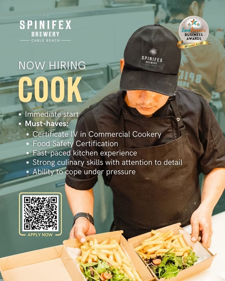 Featured image for “Join the Spini Team: Exciting Kitchen Staff Positions Available at Spinifex Cable Beach”