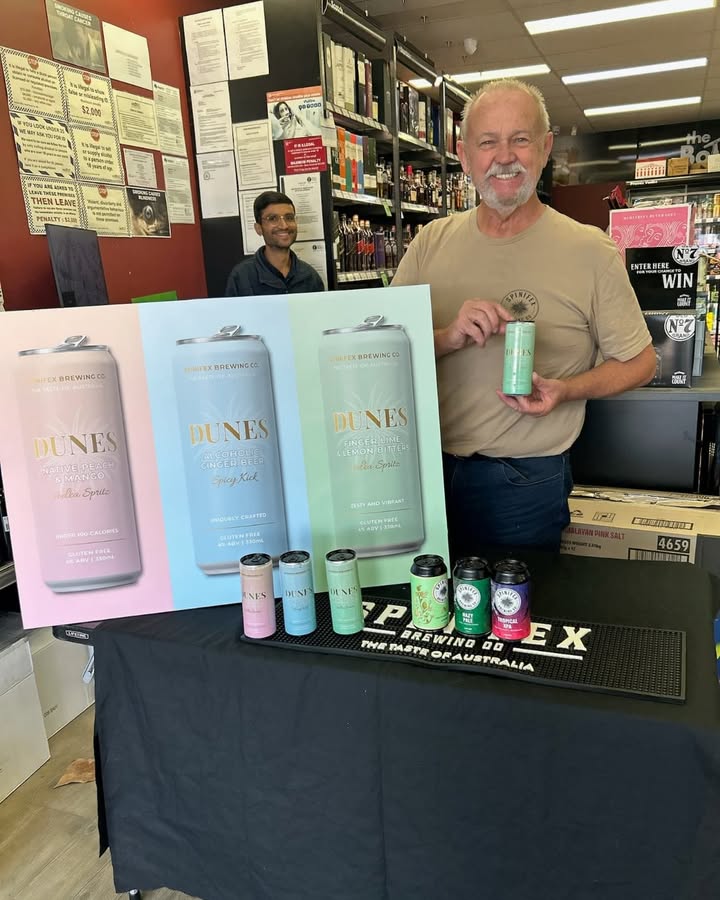 Featured image for “Dunes RTDs Tasting Event at The Bottle-O Byford: Connect with Spinifex Brewery’s Craft Beer Community”