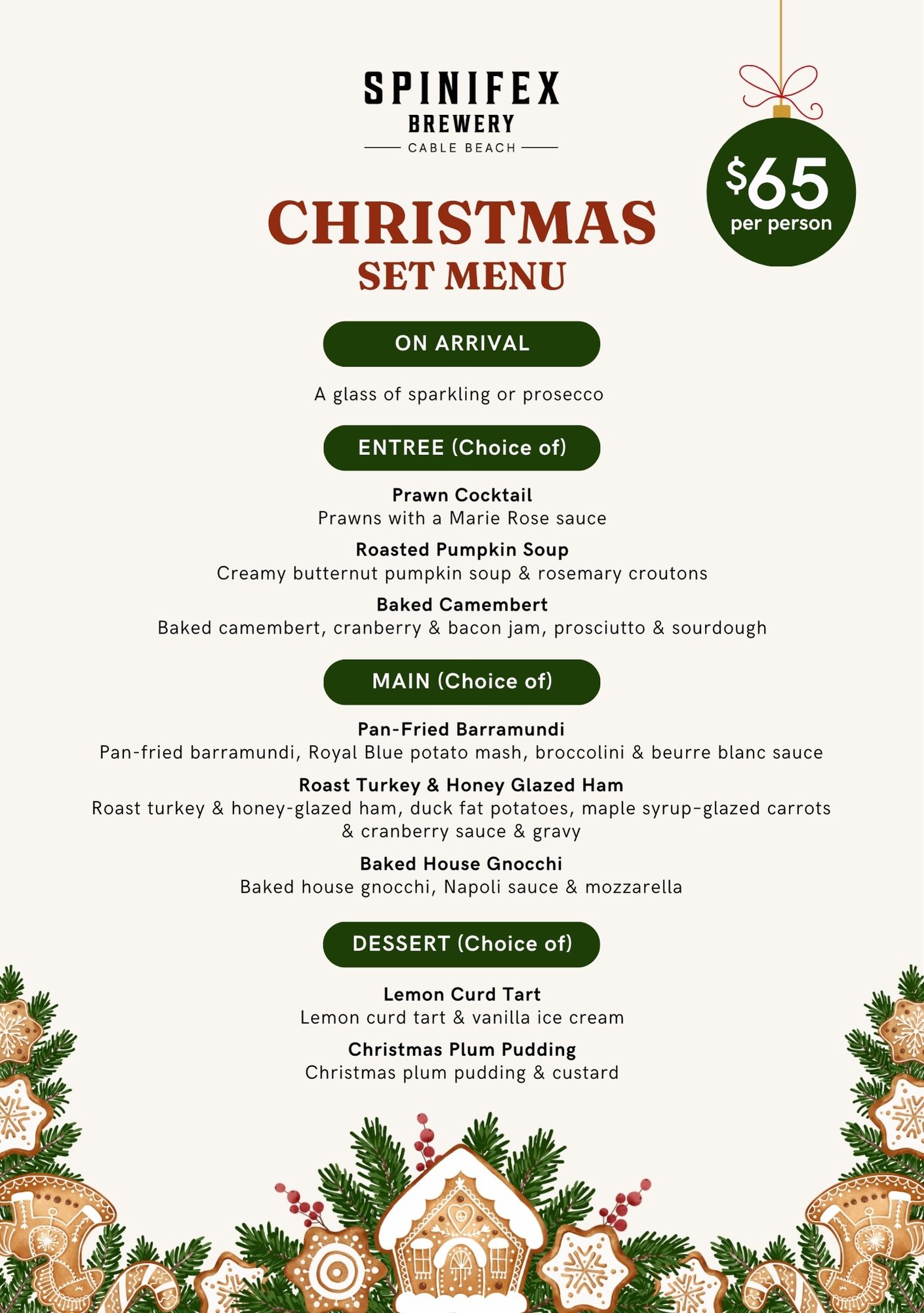 christmas set menu