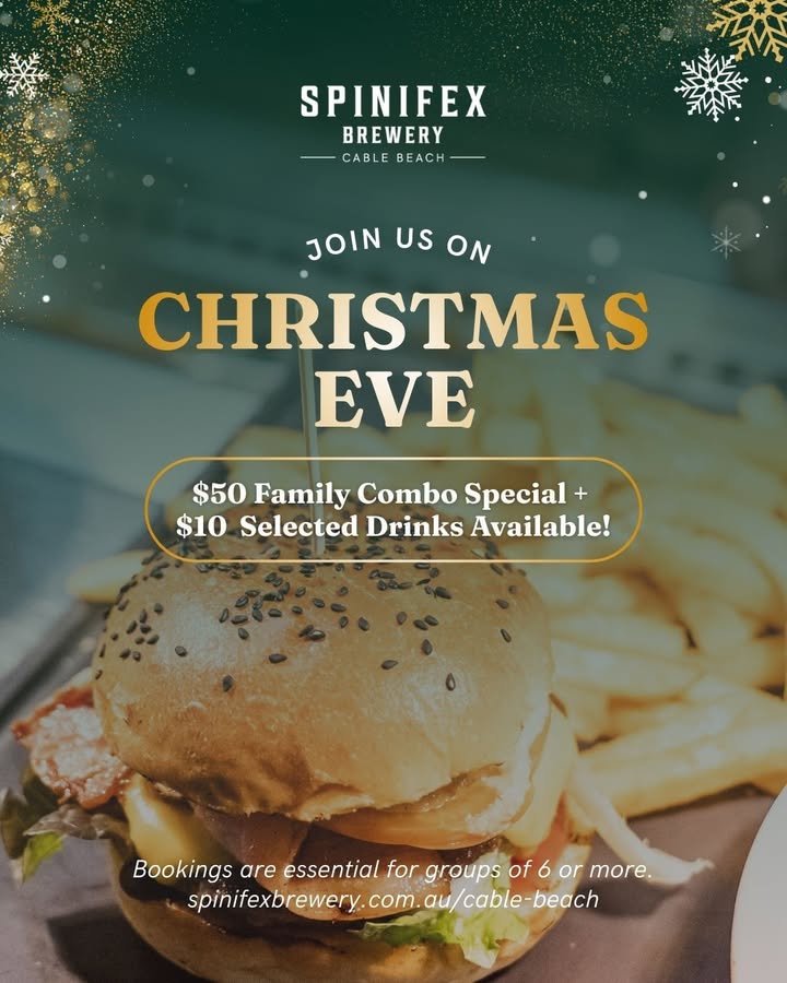 Featured image for “Christmas Eve Family Dining at Spinifex Cable Beach”