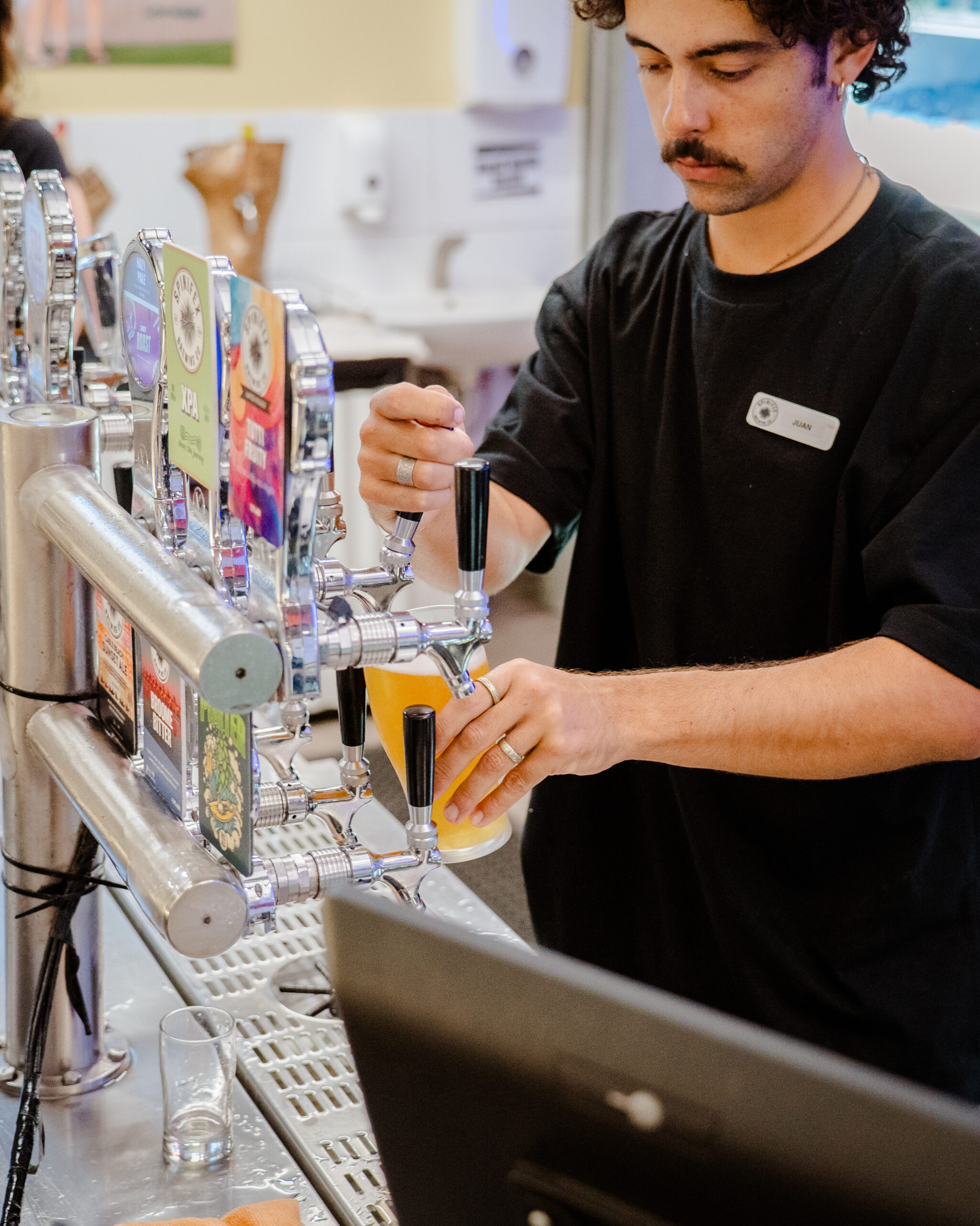 Club seating area and bar