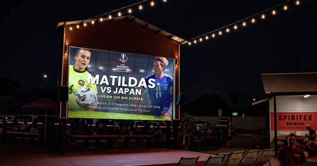 Featured image for “Watch the Matildas vs Japan Live at Spinifex Cable Beach”