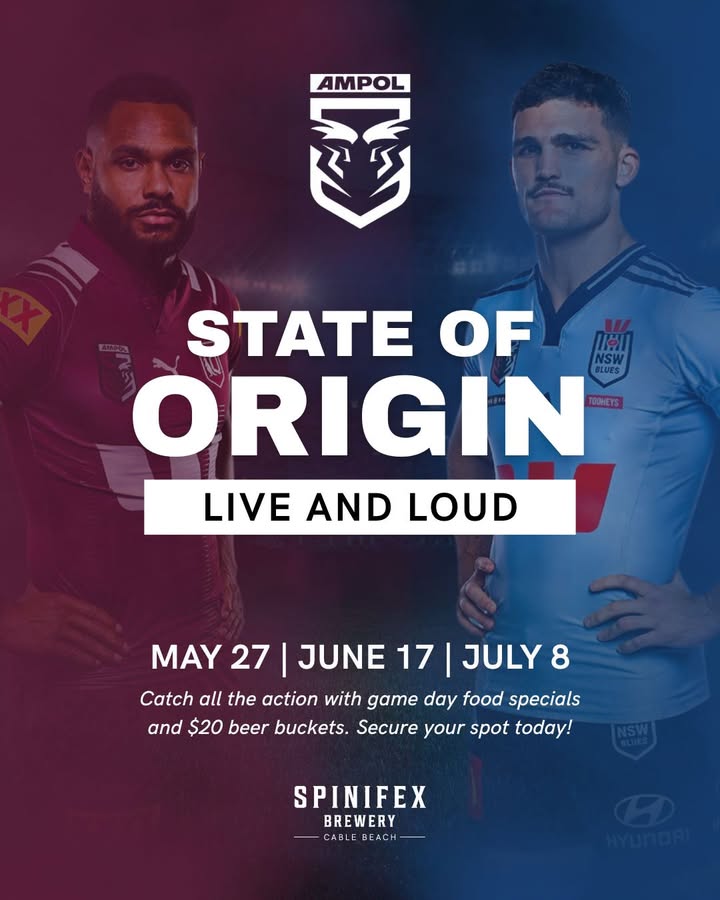 Featured image for “State of Origin Live and Loud at Spinifex Cable Beach”