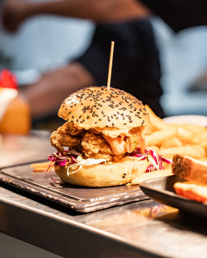 Featured image for “Korean Fried Chicken Burger at Spinifex Cable Beach”