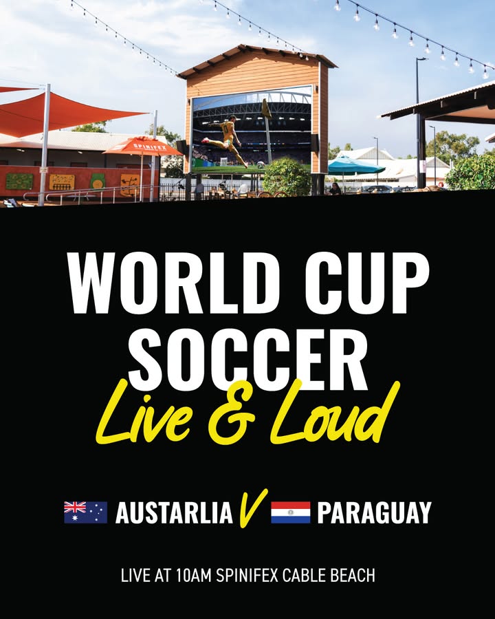 Featured image for “World Cup Soccer Live & Loud at Spinifex Cable Beach”
